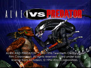 Alien vs. Predator title screen for Jaguar
